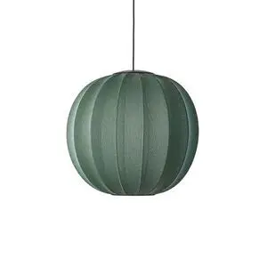 Made By Hand  - Knit-Wit 60 Round Pendant LED - Tweed Green